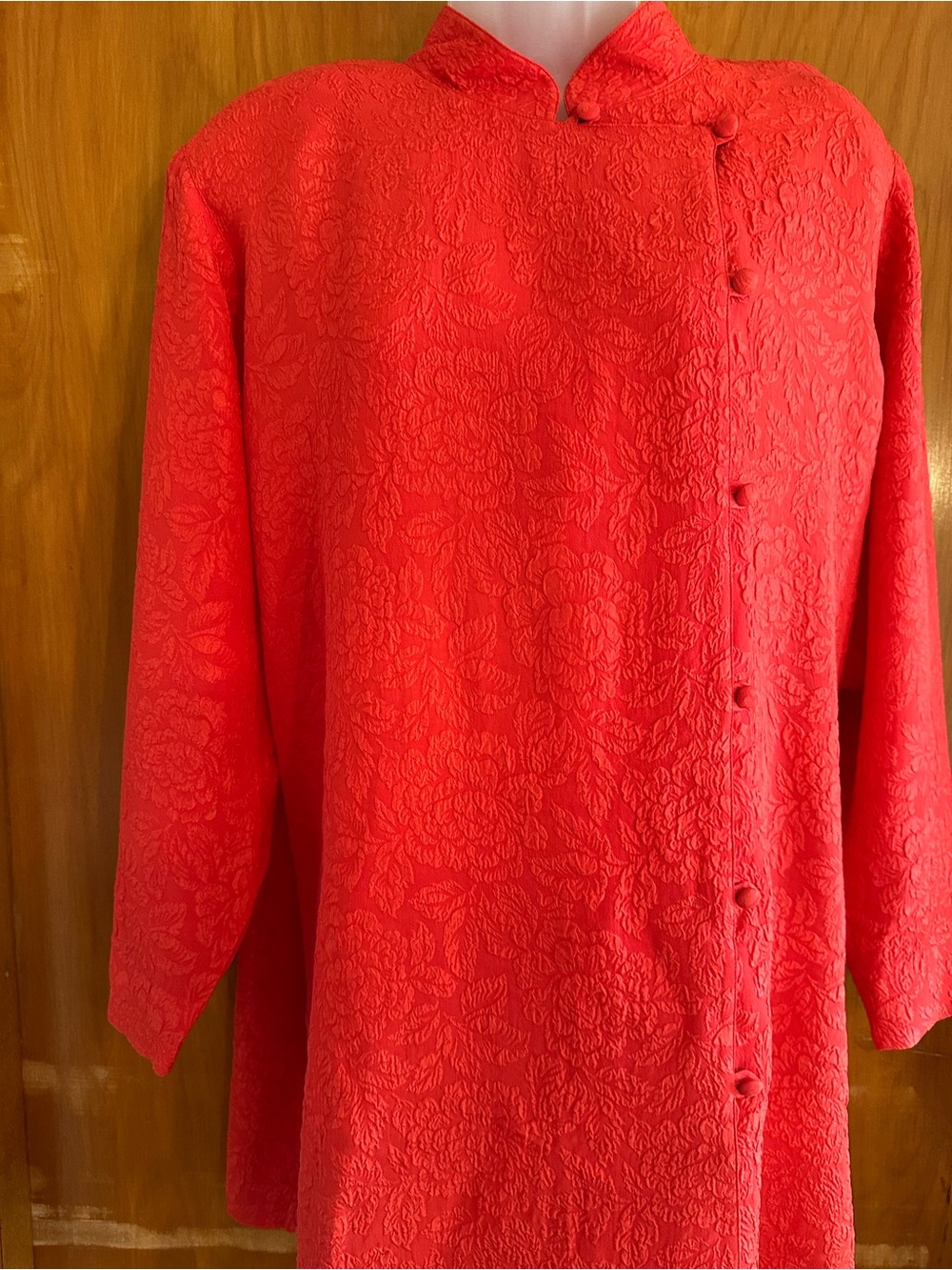 NWOT Yi Lin 100% Silk Asian Inspired Mandarin Jacket 1X